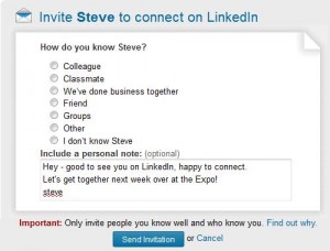 Customize LinkedIn invitations - If You Can! | The LinkedIn Personal